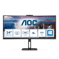 AOC Monitor V5 CU34V5CW/BK 86,4 cm (34"), 3440 x 1440 piksela, Wide Quad HD, crni